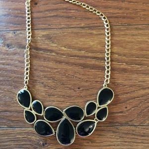 Black statement necklace